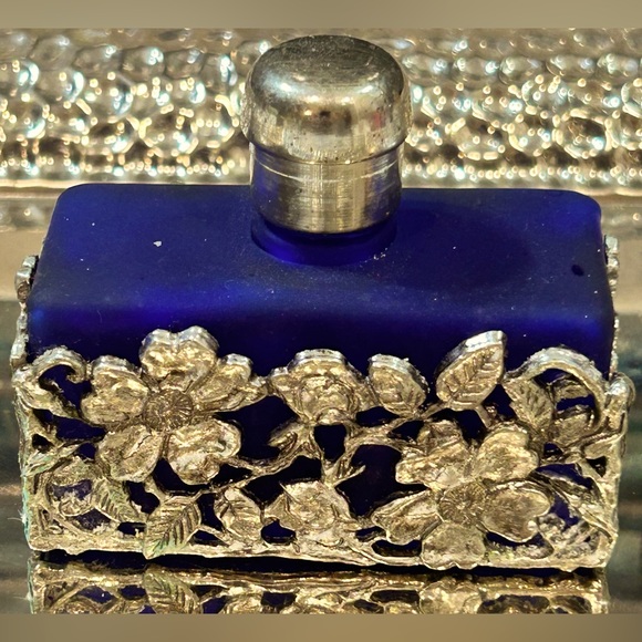 Other - Decorate Cobalt Glass & Pewter Perfume Dispenser
